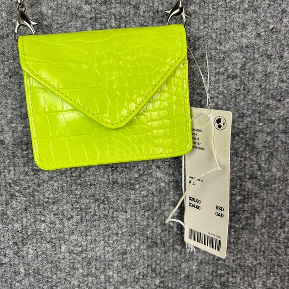 NEW $25 Urban Outfitters Card Case Crossbody Leather‎ Green purse - Picture 3 of 8